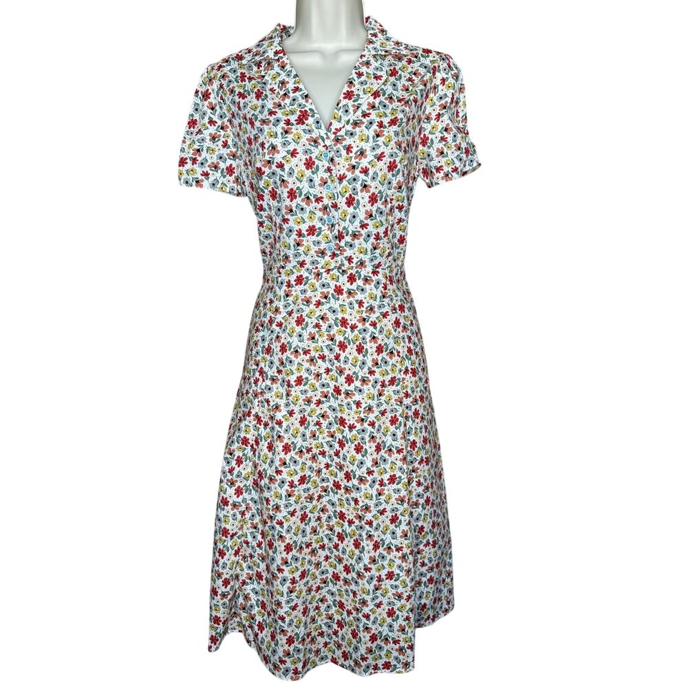 Tulip B By Unique Vintage Floral Cap Sleeve Dress M NWT